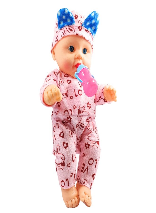 Ladli® Realistic for Babies Soft Cute Dolls for Kids Little Boy Toy Baby Boy Doll Playset Baby Movable Arms with Milk Bottle Real Baby Doll Natural Color Little Boy Doll - Image 1